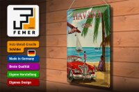 Blechschild Havana 30x40cm Cuba Retro Urlaub Palmen