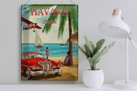 Blechschild Havana 30x40cm Cuba Retro Urlaub Palmen