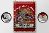 Blechschild Retro 30x40cm Motorrad Motorcycle Garage Service