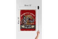 Blechschild Retro 30x40cm Motorrad Motorcycle Garage Service