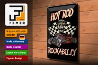Blechschild Auto 30x40cm hot rod rockabilly