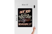 Blechschild Auto 30x40cm hot rod rockabilly