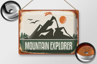 Blechschild Retro 40x30cm Mountain Explorer