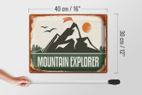 Blechschild Retro 40x30cm Mountain Explorer