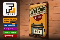 Blechschild Retro 30x40cm Auto Electric 00-24 service parts
