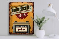 Blechschild Retro 30x40cm Auto Electric 00-24 service parts