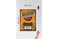 Blechschild Retro 30x40cm Auto Electric 00-24 service parts