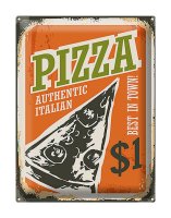 Blechschild Retro 30x40cm Pizza best in town