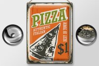 Blechschild Retro 30x40cm Pizza best in town