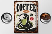 Blechschild Retro 30x40cm Kaffee Coffee Shop premium