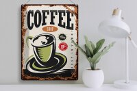 Blechschild Retro 30x40cm Kaffee Coffee Shop premium