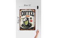 Blechschild Retro 30x40cm Kaffee Coffee Shop premium