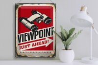 Blechschild Retro 30x40cm Viewpoint just ahead Adventure
