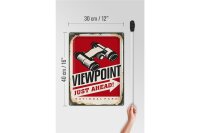 Blechschild Retro 30x40cm Viewpoint just ahead Adventure