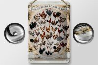 Blechschild Geflügelart 12x18cm the poultry of the...