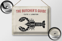 Blechschild Lobster 40x30cm cuts of Lobster
