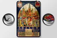 Blechschild Polen 12x18cm Krakow Polska Pologne Wanddeko
