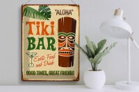 Blechschild 30x40cm Tiki Bar Aloha Exotic Food