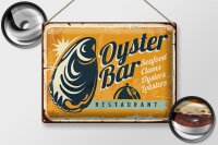Blechschild Retro 40x30cm Oyster Bar Seafood Restaurant