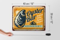 Blechschild Retro 40x30cm Oyster Bar Seafood Restaurant