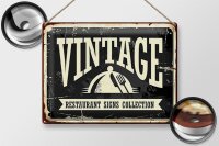 Blechschild Retro 40x30cm Vintage Restaurant Essen
