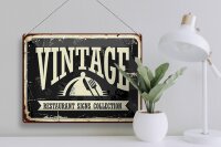 Blechschild Retro 40x30cm Vintage Restaurant Essen