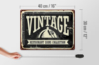 Blechschild Retro 40x30cm Vintage Restaurant Essen