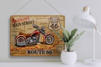 Blechschild Motorrad 40x30cm America`s main street route 66
