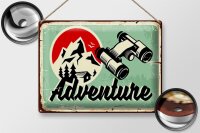 Blechschild Retro 40x30cm Adventure Abenteuer Outdoor