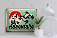 Blechschild Retro 40x30cm Adventure Abenteuer Outdoor