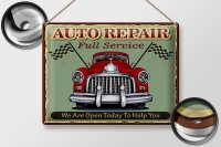 Blechschild Retro 40x30cm Auto repair full Service