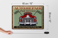 Blechschild Retro 40x30cm Auto repair full Service