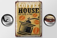 Blechschild Vintage 30x40cm Kaffee Coffee best in town
