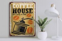 Blechschild Vintage 30x40cm Kaffee Coffee best in town