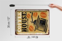 Blechschild Vintage 30x40cm Kaffee Coffee best in town