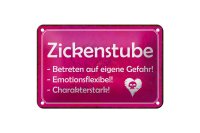 Blechschild Zickenstube 18x12cm Betreten eigene Gefahr