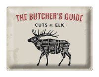 Blechschild Elch 40x30cm cuts of Elk Metzgerei