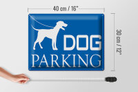 Blechschild Hinweis 40x30cm Dog Parking Hund