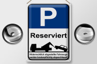 Blechschild Parken 30x40cm Parkplatzschild P reserviert