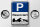 Blechschild Parken 30x40cm Parkplatzschild P reserviert