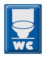 Blechschild Hinweis 30x40cm WC Piktogramm Toilette