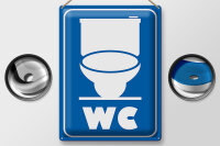 Blechschild Hinweis 30x40cm WC Piktogramm Toilette