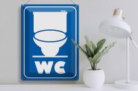 Blechschild Hinweis 30x40cm WC Piktogramm Toilette