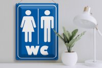 Blechschild Hinweis 30x40cm WC Piktogramm Toilette