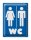 Blechschild Hinweis 30x40cm WC Piktogramm Toilette