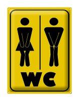 Blechschild Hinweis 30x40cm WC Piktogramm Toilette