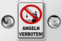 Blechschild Hinweis 30x40cm Angeln verboten Warnschild