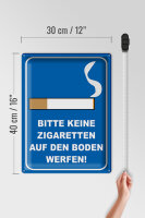 Blechschild Hinweis 30x40cm bitte keine Zigaretten