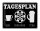 Blechschild Spruch 40x30cm Tagesplan Tasse Dart Bier