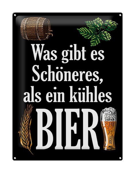 Blechschild Spruch 30x40cm was schöneres als kühles Bier